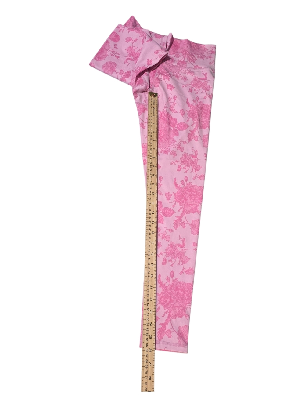 NWT Terez Pink Floral Leggings Size Small | High Waisted Activewear Gym Yoga - Picture 5 of 10